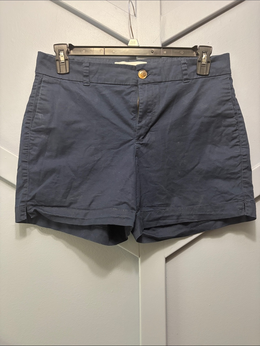 Old Navy Navy Mid-Rise Cotton Chino Shorts